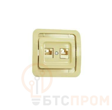 Розетка компьютерная 2-м СП Mimoza кат.5E без вставки крем. Makel 32036 фото в каталоге от BTSprom.by  Розетка компьютерная 2-м СП Mimoza кат.5E без вставки крем. Makel 32036 фото в каталоге от BTSprom.by