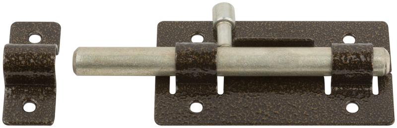  Задвижка накладная усиленная для дверей круглый ригель бронза 66680 фото в каталоге от BTSprom.by