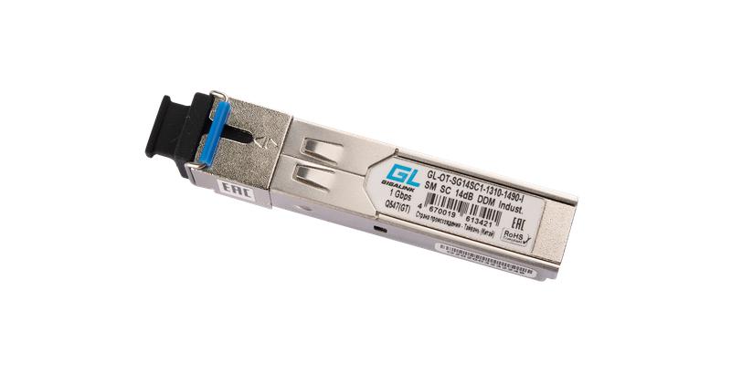 модуль промышленный sfp wdm 1гбит/с одно волокно sm sc tx:1310/rx:1490нм ddm 14дб до 20км -40град.c nikomax gl-ot-sg14sc1-1310-1490-i от BTSprom.by