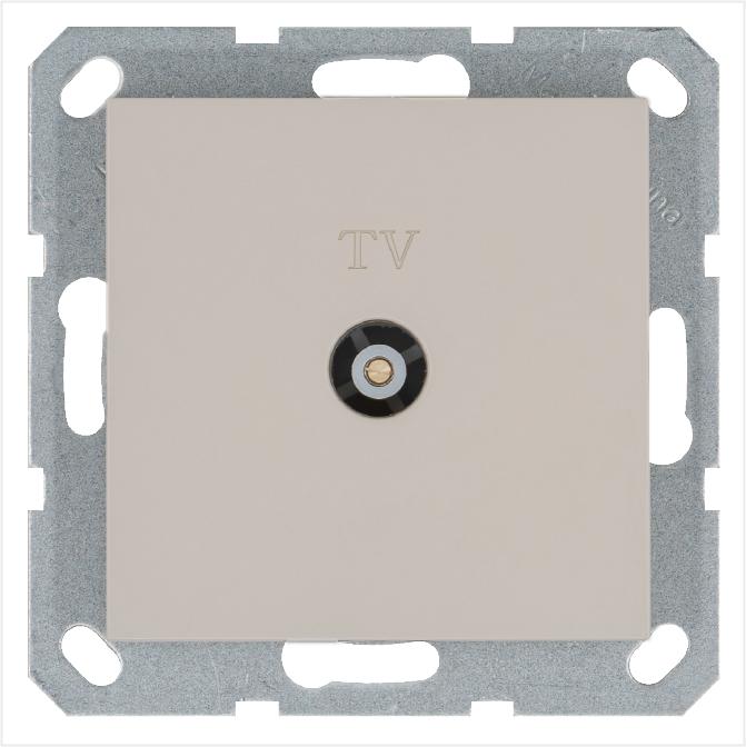 розетка телевизионная оконечная tv ф9.5мм механизм тауп jasmart g6001t от BTSprom.by