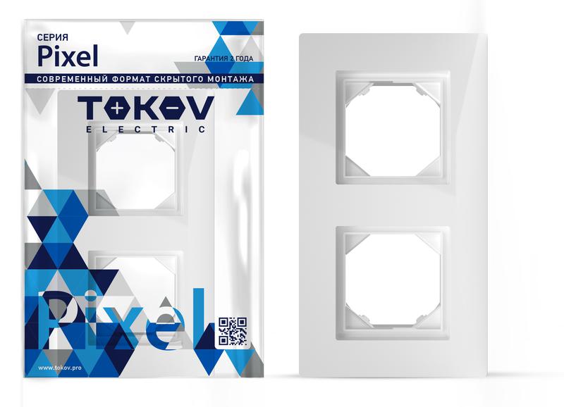 рамка 2-м pixel ip44 бел. tokov electric tke-px-rm2-c01-ip44 от BTSprom.by