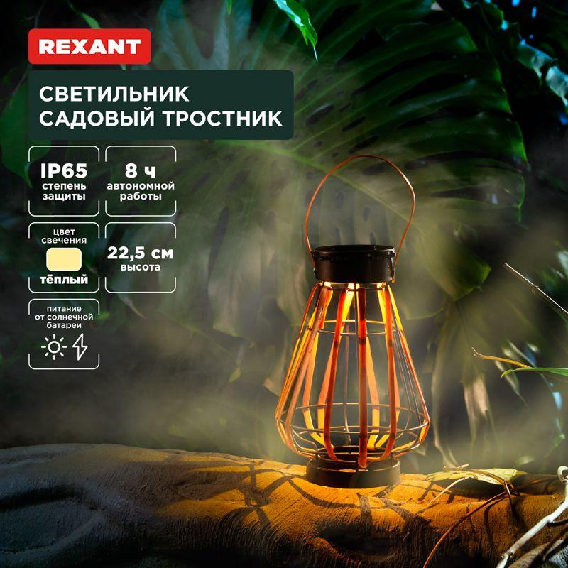Светильник садовый Тростник 22.5см 3000К встроен. аккумулятор солнечная панель коллекция Бали Rexant 602-2409 фото в каталоге от BTSprom.by  Светильник садовый Тростник 22.5см 3000К встроен. аккумулятор солнечная панель коллекция Бали Rexant 602-2409 фото в каталоге от BTSprom.by
