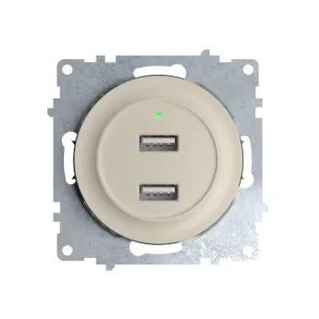розетка usb 2-м сп florence 16а ip20 с подсветкой механизм беж. (1e10351301) onekeyelectro 2260090 от BTSprom.by