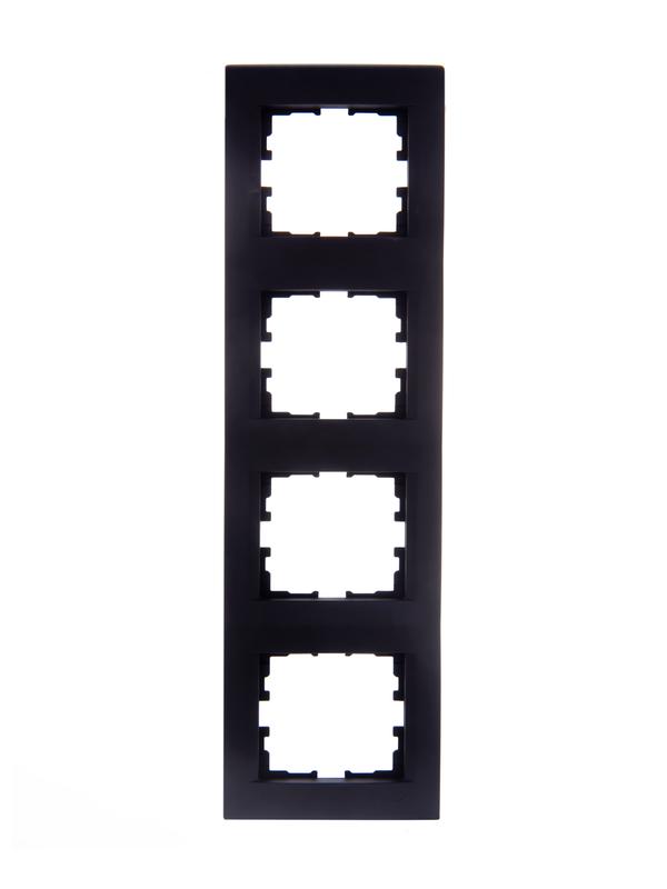 рамка 4-м karina вертикал. черн. бархат lezard 707-4200-154 от BTSprom.by