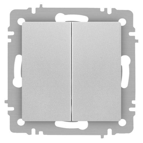 выключатель 2-кл. сп accent 6-104-03 10а ip20 250в al/cu алюм. intro б0063484 от BTSprom.by