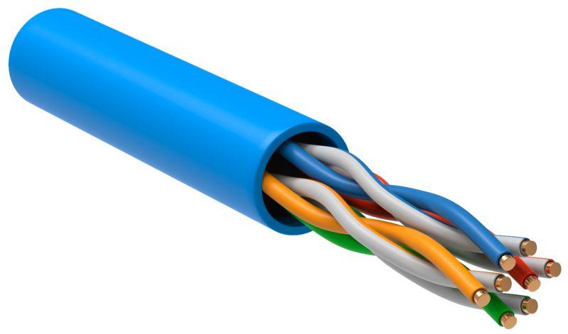 кабель витая пара u/utp кат.5e 4х2х24awg solid pvc син. (305м) (м) itk lc1-c5e04-113 от BTSprom.by