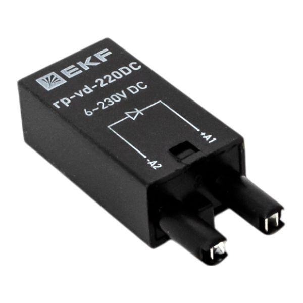  Модуль защитный диодный 6-220В DC для промежуточных реле RP AVERES EKF rp-vd-220DC фото в каталоге от BTSprom.by