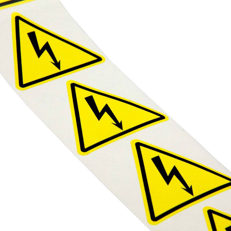 знак "молния" 50мм треугольник винил желт. (рул.) dkc sl-t50-he от BTSprom.by