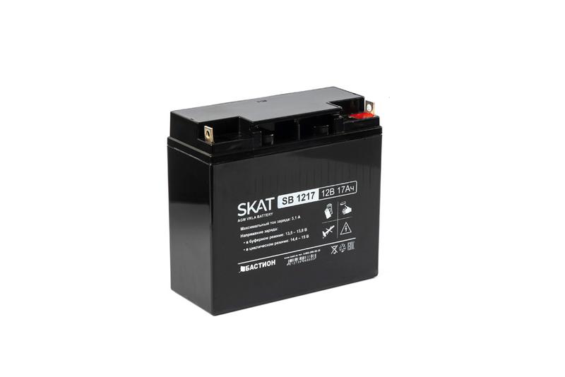аккумулятор 12в 17а.ч макс. ток заряда 5.1а skat sb 1217 бастион 2536 от BTSprom.by