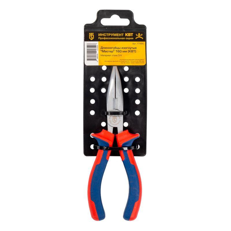  Длинногубцы изогнутые "Мастер" 160мм КВТ 77424 фото в каталоге от BTSprom.by