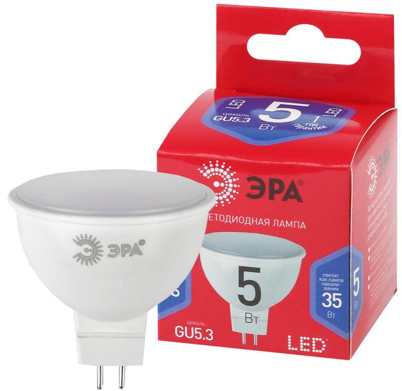 лампа светодиодная red line led mr16-5w-865-gu5.3 r 5вт mr16 софит 6500к холод. бел. gu5.3 эра б0045349 от BTSprom.by