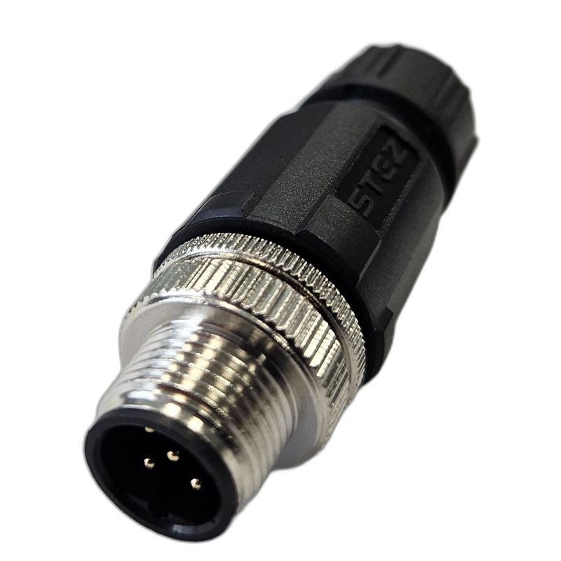 разъем м12 5b штыревой пайка пластик. прямой резьба pg7 каб. часть сцм120022-05b стэз 185200167 от BTSprom.by