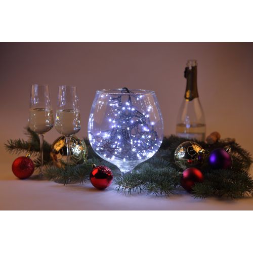  Гирлянда светодиодная "Нить Мишура" 2м 200LED 220В IP20 зел. провод хол. свет ЭРА Б0047969 фото в каталоге от BTSprom.by