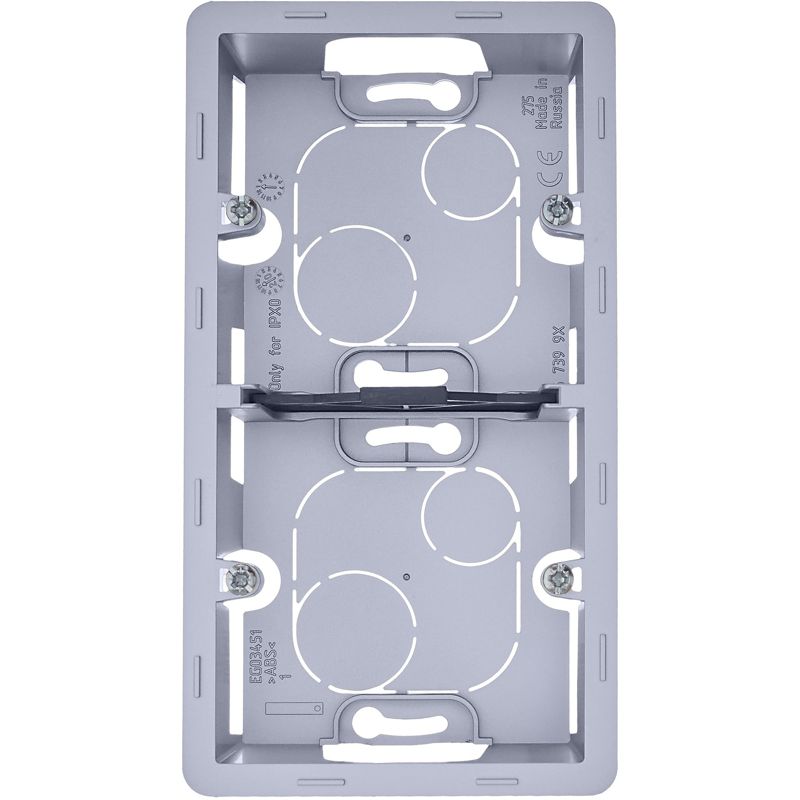  Коробка 2-м ОП Inspiria алюм. IEK 673992 фото в каталоге от BTSprom.by