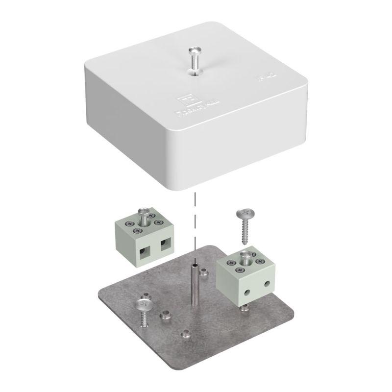 коробка огнестойкая для кабель-канала 40-0450-fr2.5-4 е15-е60 75х75х30 латунь промрукав 40-0450-fr2.5-4-е60 от BTSprom.by