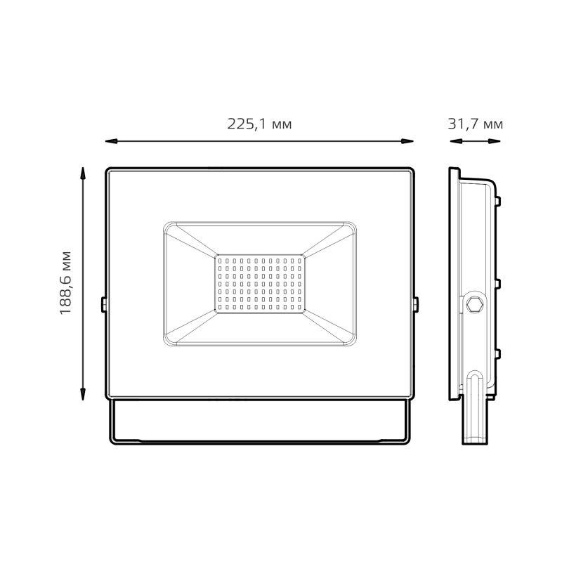  Прожектор светодиодный Basic 70Вт 6500К IP65 6300лм 200-240В ДО сер. GAUSS 688100370 фото в каталоге от BTSprom.by