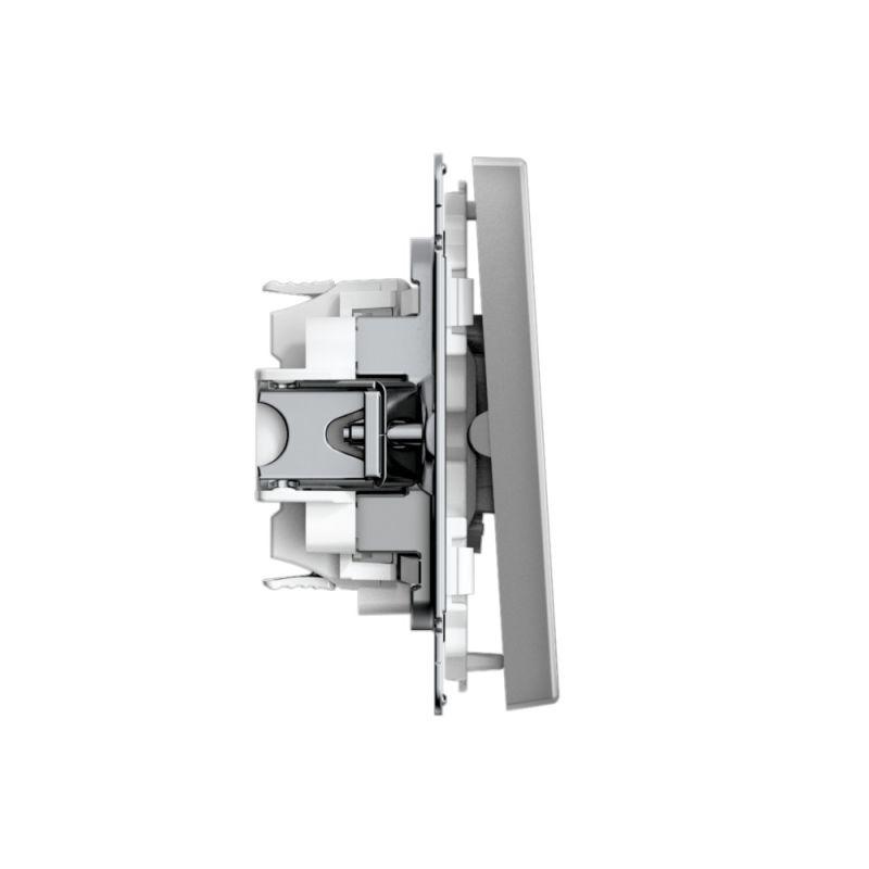  Выключатель для жалюзи 2-кл. ArtGallery 2х (сх. 4) 10А быстрозажим. клем. механизм сталь SE GAL000919S фото в каталоге от BTSprom.by