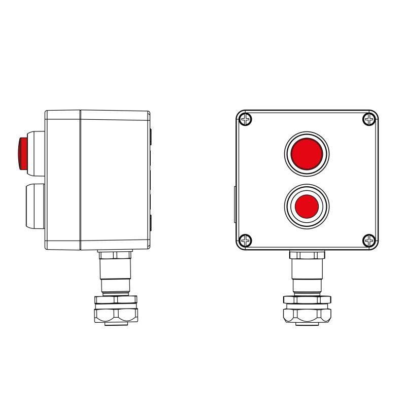 пост управления взрывозащ. из алюм. cpe-a-12-(1xp1r(11)-1xlr(250))-1xkaepm2mhk-20(c)1ex d e iic т5 gb / ex tb iiic t95град.cdb ip66 dkc 2201.121.22.120r от BTSprom.by