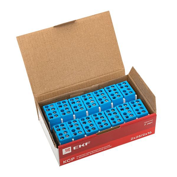  Клемма распределительная КСР с двойн. винтом 2х25/2х16 син. PROxima EKF ksr-2.25-2.16-blue фото в каталоге от BTSprom.by