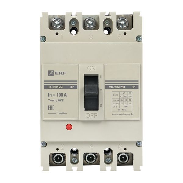  Выключатель автоматический 3п 250/100А 35кА ВА-99М PROxima EKF mccb99-250-100m фото в каталоге от BTSprom.by