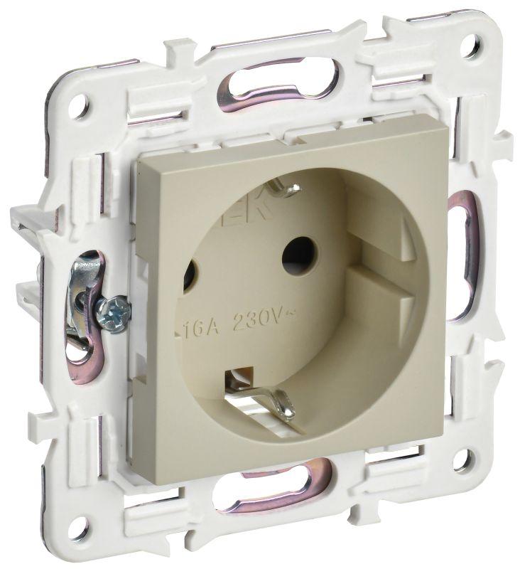 розетка skandy 16а с заземл. без защ. шторок sk-r05b беж. iek sk-r11-16-k10 от BTSprom.by