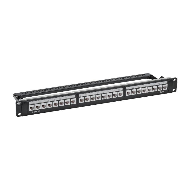 патч-панель 19дюйм 1ucat6 24 модуля rj45 неэкранированная dkc rn6ppu24 от BTSprom.by