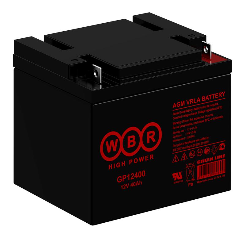  Аккумулятор 12В 40А.ч WBR GP12400 WBR фото в каталоге от BTSprom.by