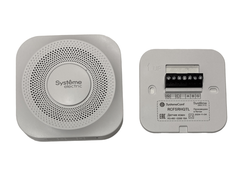  Датчик влажности и температуры качества воздуха комнатный Comf RS-485 ~220В SE RCFSRHQTL фото в каталоге от BTSprom.by