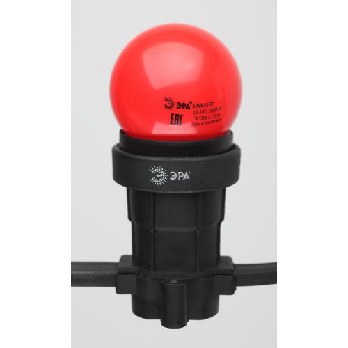 Лампа светодиодная ERARL45-E27 P45 1Вт шар красн. E27 4SMD для белт-лайт ЭРА Б0049575 фото в каталоге от BTSprom.by