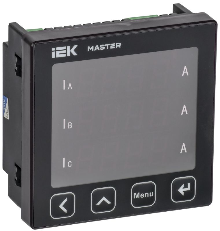 амперметр цифровой щитовой 3ф rs-485 96х96 led master iek mi-da21-6-3-1-led от BTSprom.by