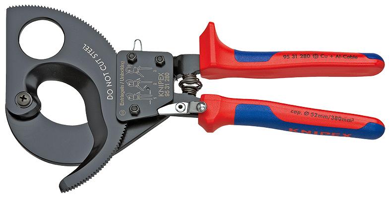 кабелерез с храповым механизмом (трещоткой) l-250мм черн. knipex kn-9531280 от BTSprom.by