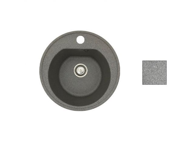 мойка кухонная из искусственного камня richi серый 510х510 мм, av engineering av510510rgra от BTSprom.by
