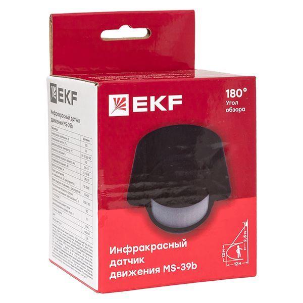  Датчик движения (ИК) MS-39b настен. 1200Вт 180гр. до 12м IP44 черн. PROxima EKF dd-ms-39b фото в каталоге от BTSprom.by