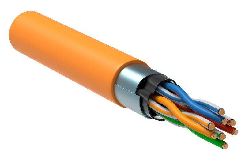кабель витая пара f/utp кат.5e 4х2х24awg solid lszh оранж. (305м) (м) itk lc1-c5e04-327 от BTSprom.by