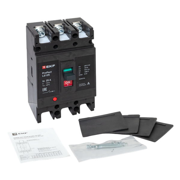  Выключатель автоматический 3п 25А 18кА LS125 ProPact EKF mccb-125-18-3-25-ls фото в каталоге от BTSprom.by
