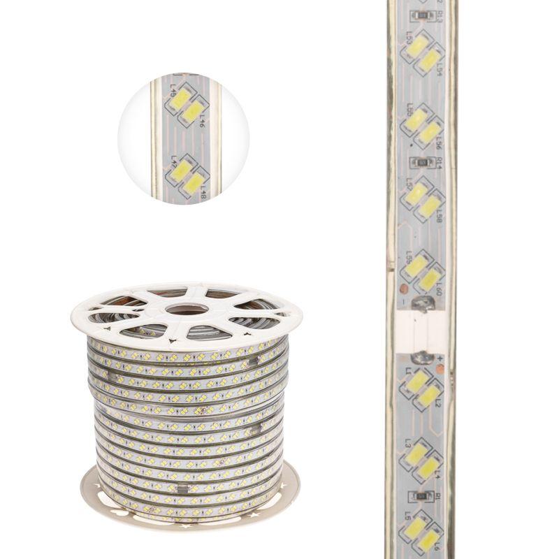 Лента светодиодная SMD5730 6.5x17мм 120LED/м 220В IP67 бел. (уп.100м) Neon-Night 142-703 фото в каталоге от BTSprom.by