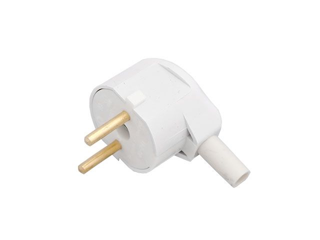 вилка угловая (б/з, 6а, 250в) белая, bylectrica в6-241 от BTSprom.by