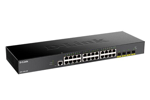 коммутатор настраиваемый l2 dgs-1250-28x/a1a c 24 портами 10/100/1000base-t и 4 портами 10gbase-x sfp+ d-link 1750549 от BTSprom.by