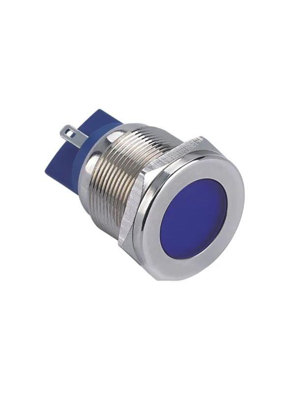 лампа индикаторная gq22t-d/l/b/24v/s светодиодная матрица d22мм 24в ac/dc ip67 метал. син. электротехник et020083 от BTSprom.by