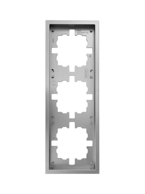 рамка 3-мест. горизонт. zima сер. матов. lezard 704-7400-148 от BTSprom.by