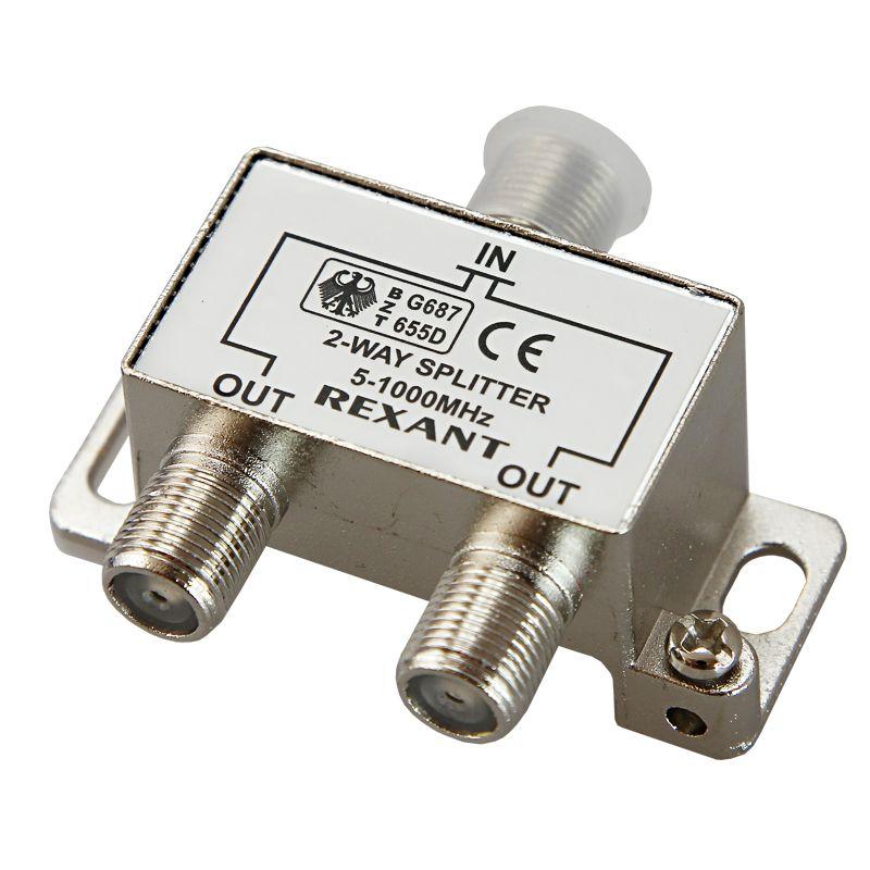  Делитель антенный F-типа на 2 TV 5-1000МГц блист. Rexant 06-0040-B фото в каталоге от BTSprom.by