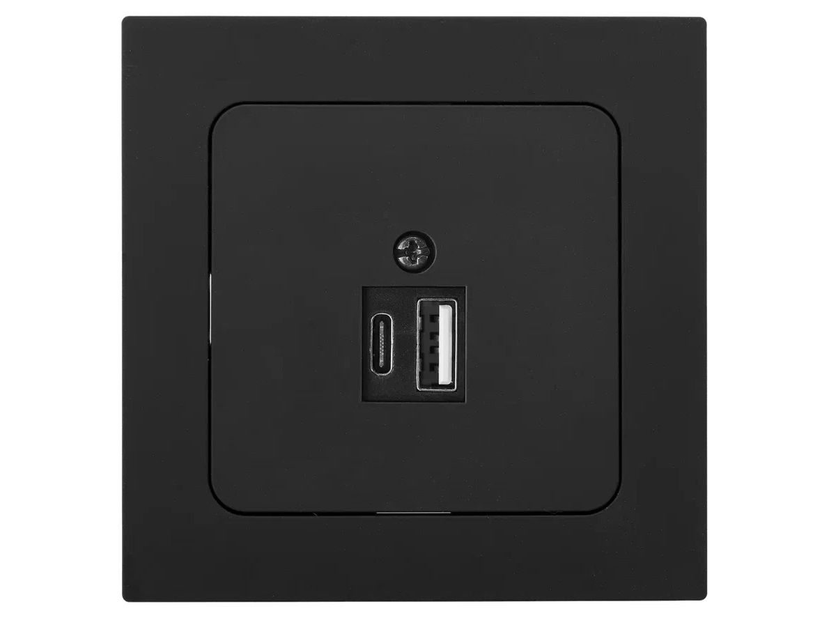 розетка с двумя usb-разъемами (скрытая) карбон, astrum bylectrica рп5-5561карб от BTSprom.by