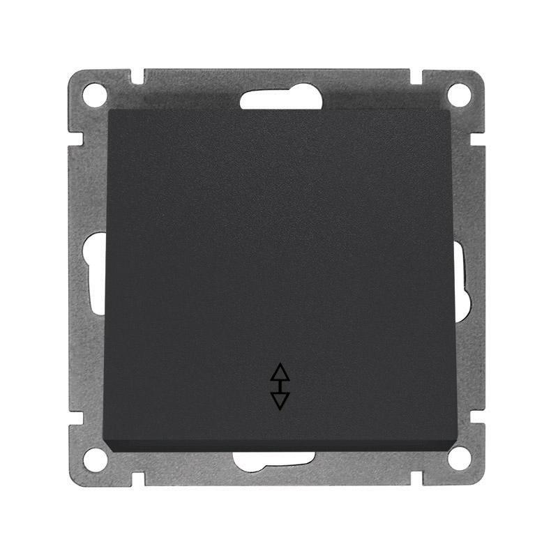 переключатель проходной 1-кл. сп афина 10а ip20 механизм графит universal a0025-gr от BTSprom.by