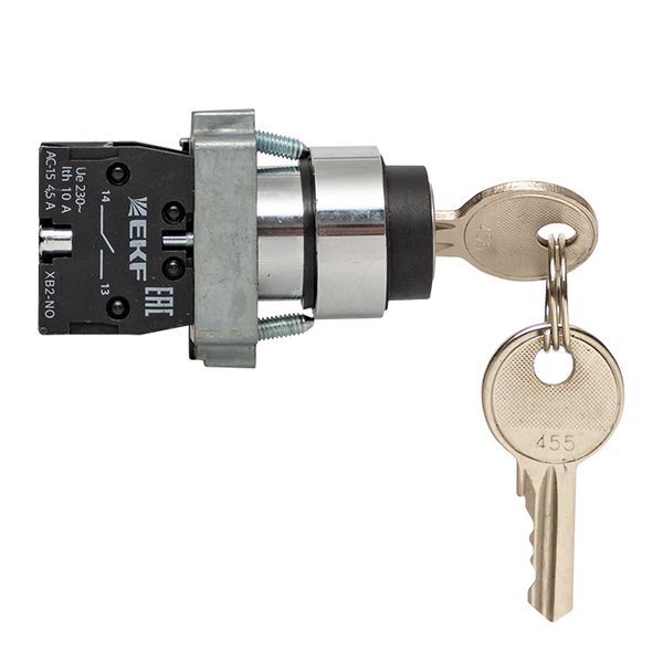  Переключатель BG21 2P с замком (не возврат.) NO EKF xb2-bg21 фото в каталоге от BTSprom.by