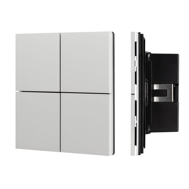 панель кнопочная knx-304-23-in silver (bus frameless) (ip20 металл) intelligent arlight 039662 от BTSprom.by
