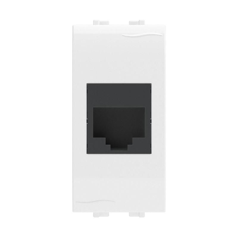 розетка компьютерная 1-м сп 1мод. brava rj45 кат.5e бел. dkc 76654b от BTSprom.by