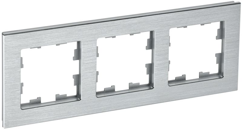 рамка 3-м brite ру-3-1-бра металл алюм. iek br-m32-m-k47 от BTSprom.by