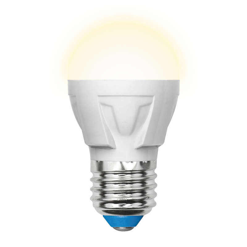 лампа светодиодная led-g45 7w/ww/e27/fr plp01wh яркая 7вт шар матовая 3000к тепл. бел. e27 (упак. картон) uniel ul-00002420 от BTSprom.by