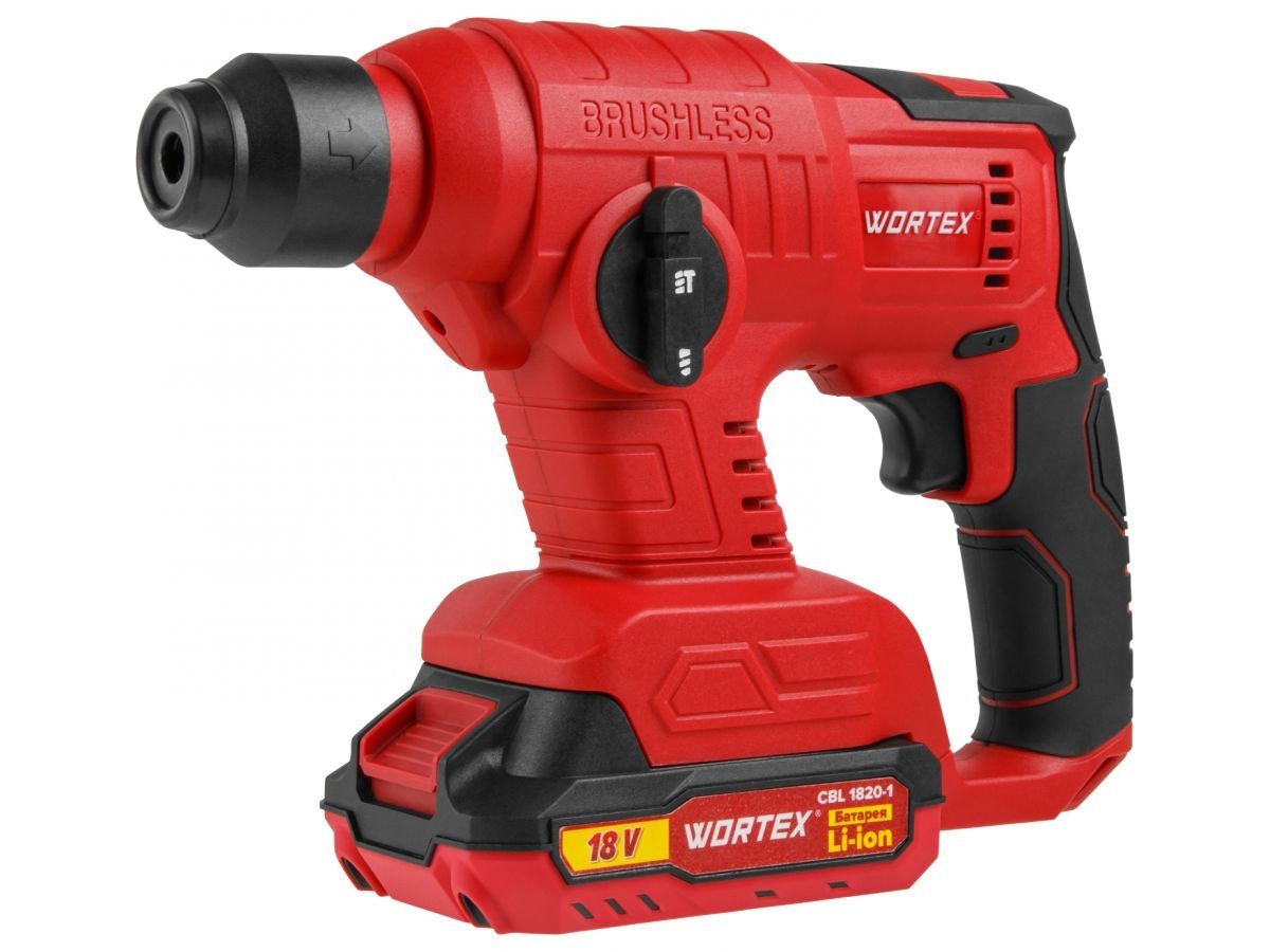  Аккум. перфоратор WORTEX CRH 1810 в чем. ALL1 XLT SET БЕСЩЕТ., 18 В, 1.2 Дж, 20 мм, 2х2 А*ч (18.0 В, БЕСЩЕТОЧНЫЙ, , 1.2 Дж, вес 1,14 кг) 0329267 фото в каталоге от BTSprom.by