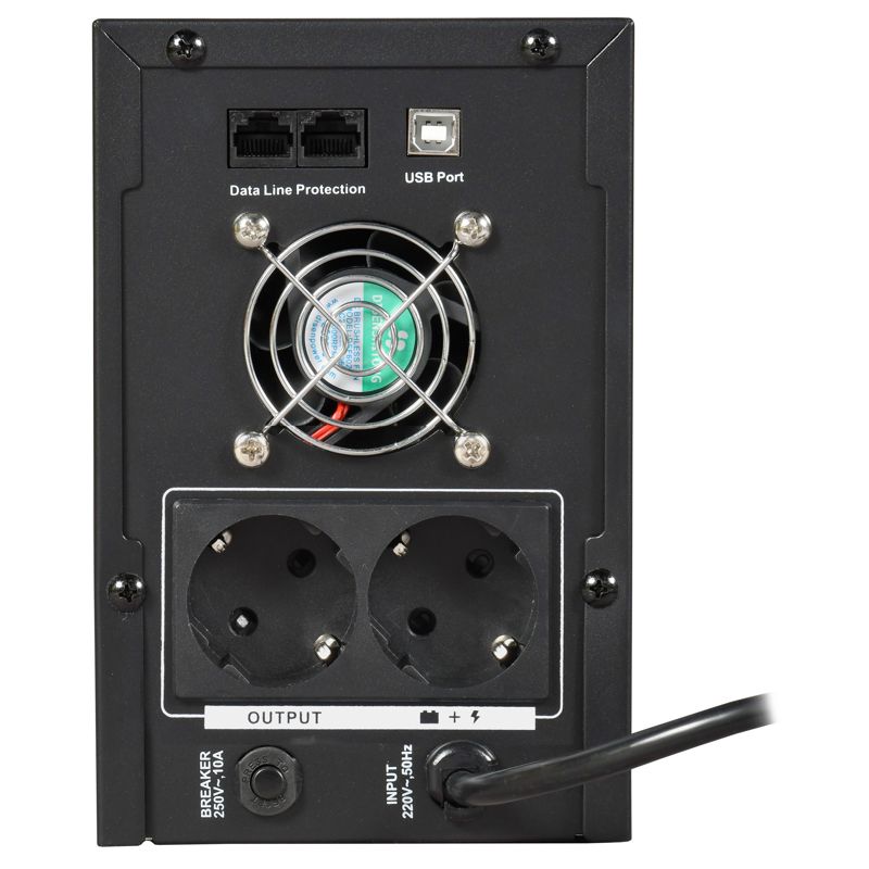  Источник бесперебойного питания ELECTRA ET 2кВ.А/1.2кВт с АКБ 2х9А.ч USB Schuko ITK EET-2000VA-1-002-S фото в каталоге от BTSprom.by